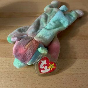 Beanie Original Baby Sammy Rainbow Tie Dye Bear -1999